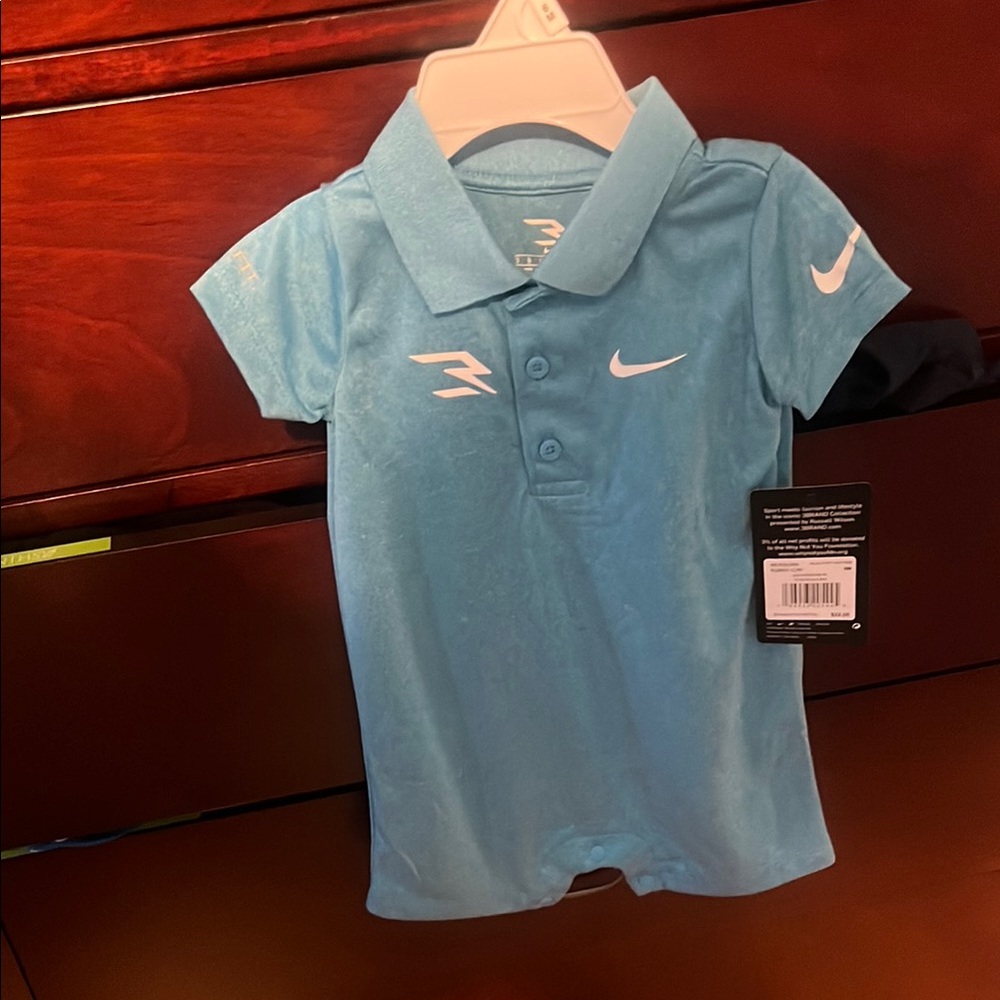 Nike Light Blue baby romper